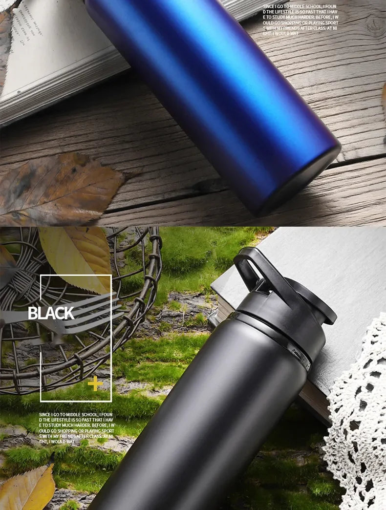 Portable Stainless Steel Water Bottle Bicycle Riding Drinking Water Bottle Outdoor Sport Travel Mug Metal Stainless Steel Bottle