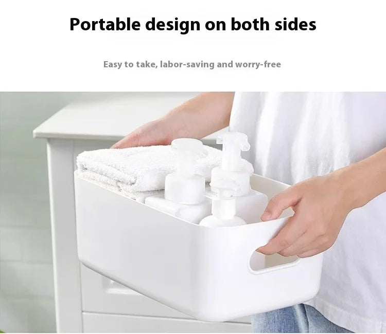 Desktop Storage Box, Cosmetics Clutter Organizer Box, Household Plastic Storage Box, Storage Box, Kitchen Storage, Bathroom