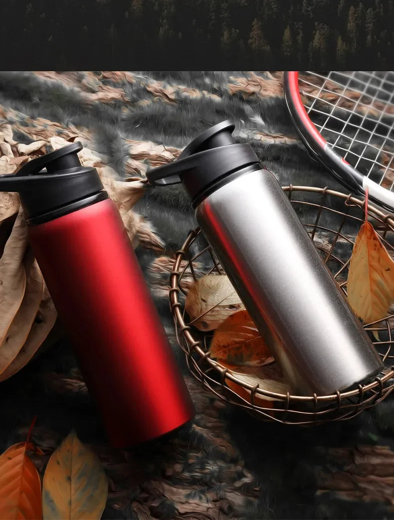 Portable Stainless Steel Water Bottle Bicycle Riding Drinking Water Bottle Outdoor Sport Travel Mug Metal Stainless Steel Bottle