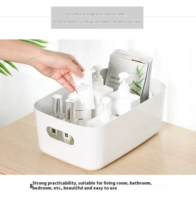 Desktop Storage Box, Cosmetics Clutter Organizer Box, Household Plastic Storage Box, Storage Box, Kitchen Storage, Bathroom