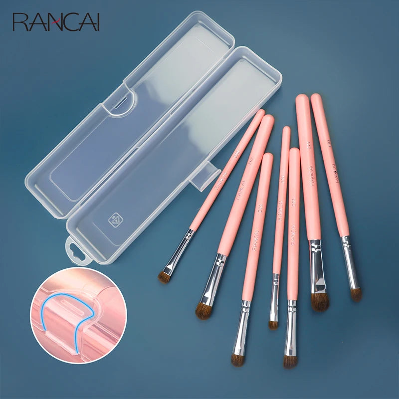 Portable Makeup Brush Storage Box  Eyebrow Pencil Tableware Chopsticks Transparent With Cover Organizer Case Beauty Tool