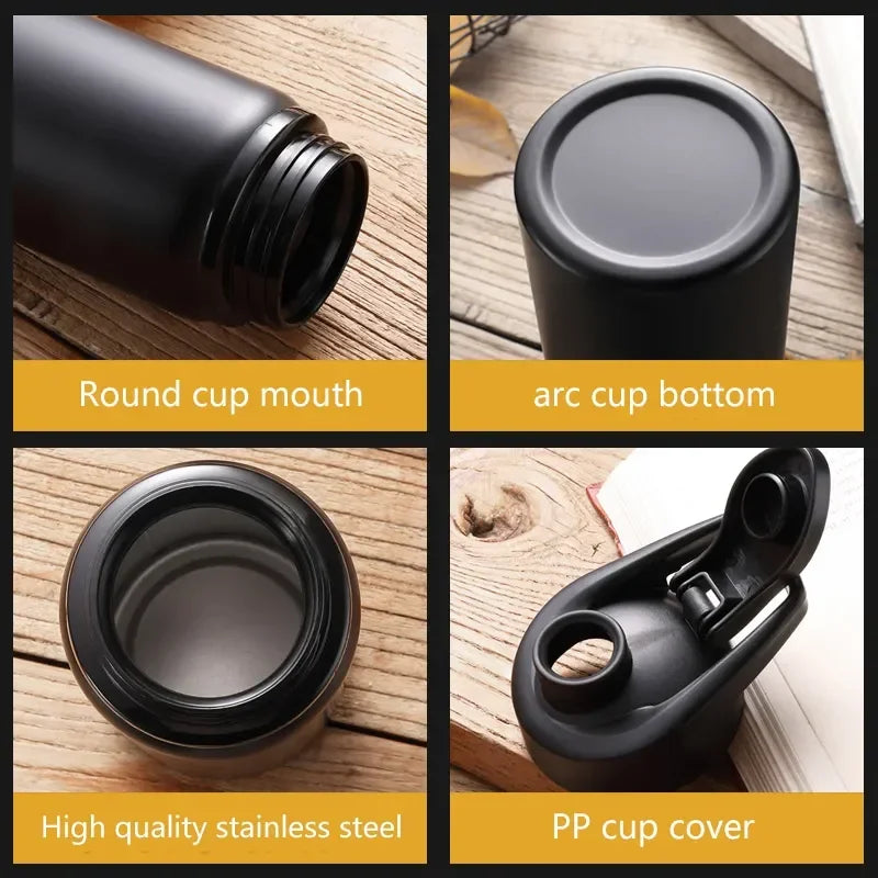 Portable Stainless Steel Water Bottle Bicycle Riding Drinking Water Bottle Outdoor Sport Travel Mug Metal Stainless Steel Bottle