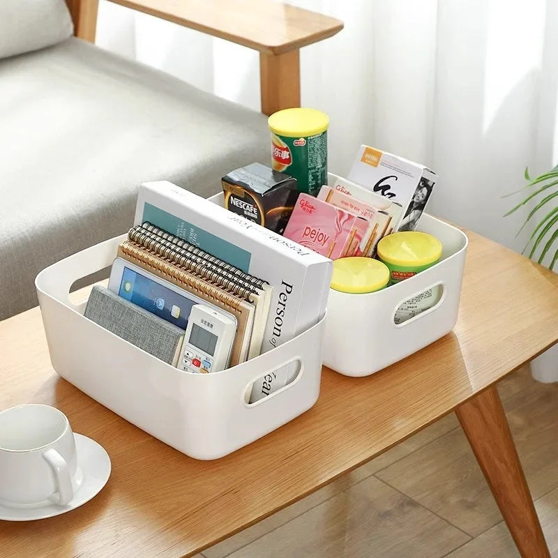 Desktop Storage Box, Cosmetics Clutter Organizer Box, Household Plastic Storage Box, Storage Box, Kitchen Storage, Bathroom