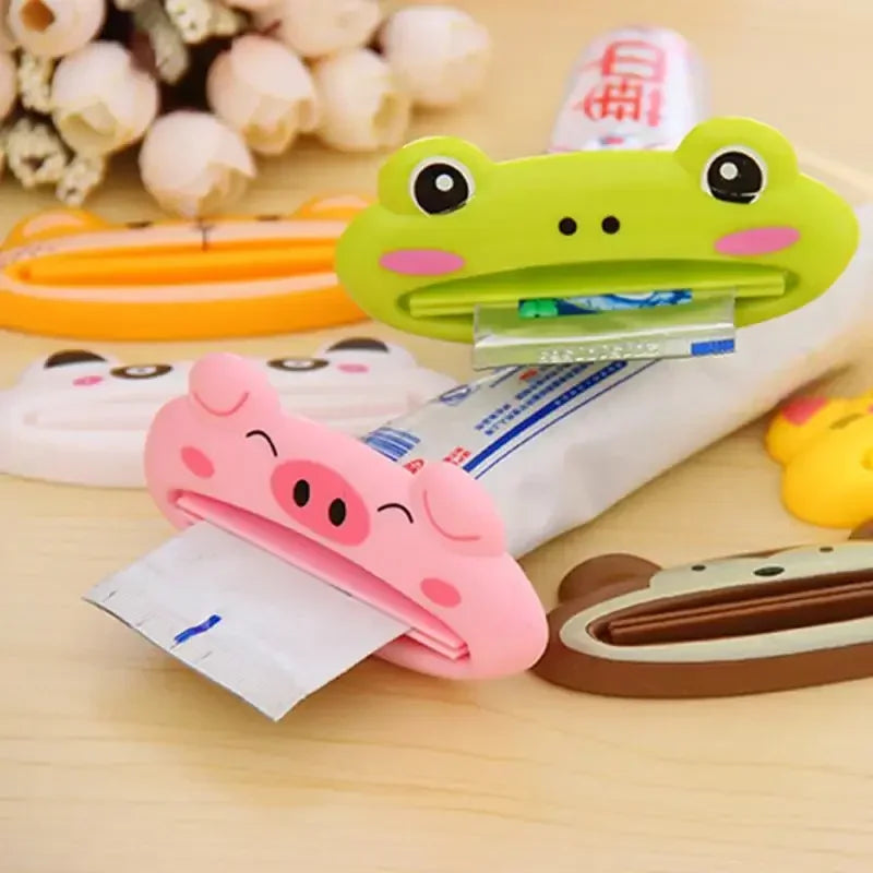 For Home Bathroom 1 Pcs Animal Easy Toothpaste Dispenser Plastic Tooth Paste Tube Toothpaste Squeezer Rolling Holder Cocina