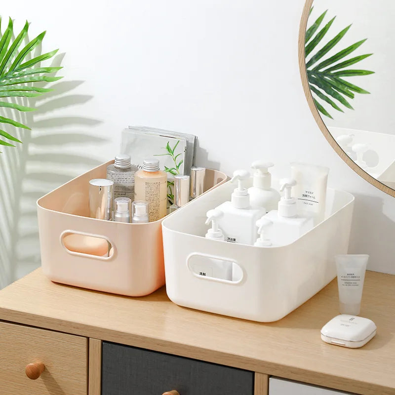 Desktop Storage Box, Cosmetics Clutter Organizer Box, Household Plastic Storage Box, Storage Box, Kitchen Storage, Bathroom