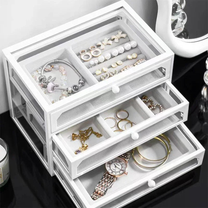 Storage Earrings Necklace Bracelets Box Holder Case For Women