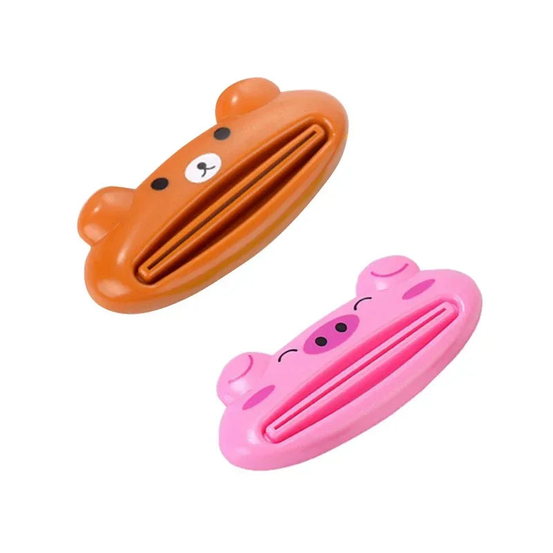 For Home Bathroom 1 Pcs Animal Easy Toothpaste Dispenser Plastic Tooth Paste Tube Toothpaste Squeezer Rolling Holder Cocina