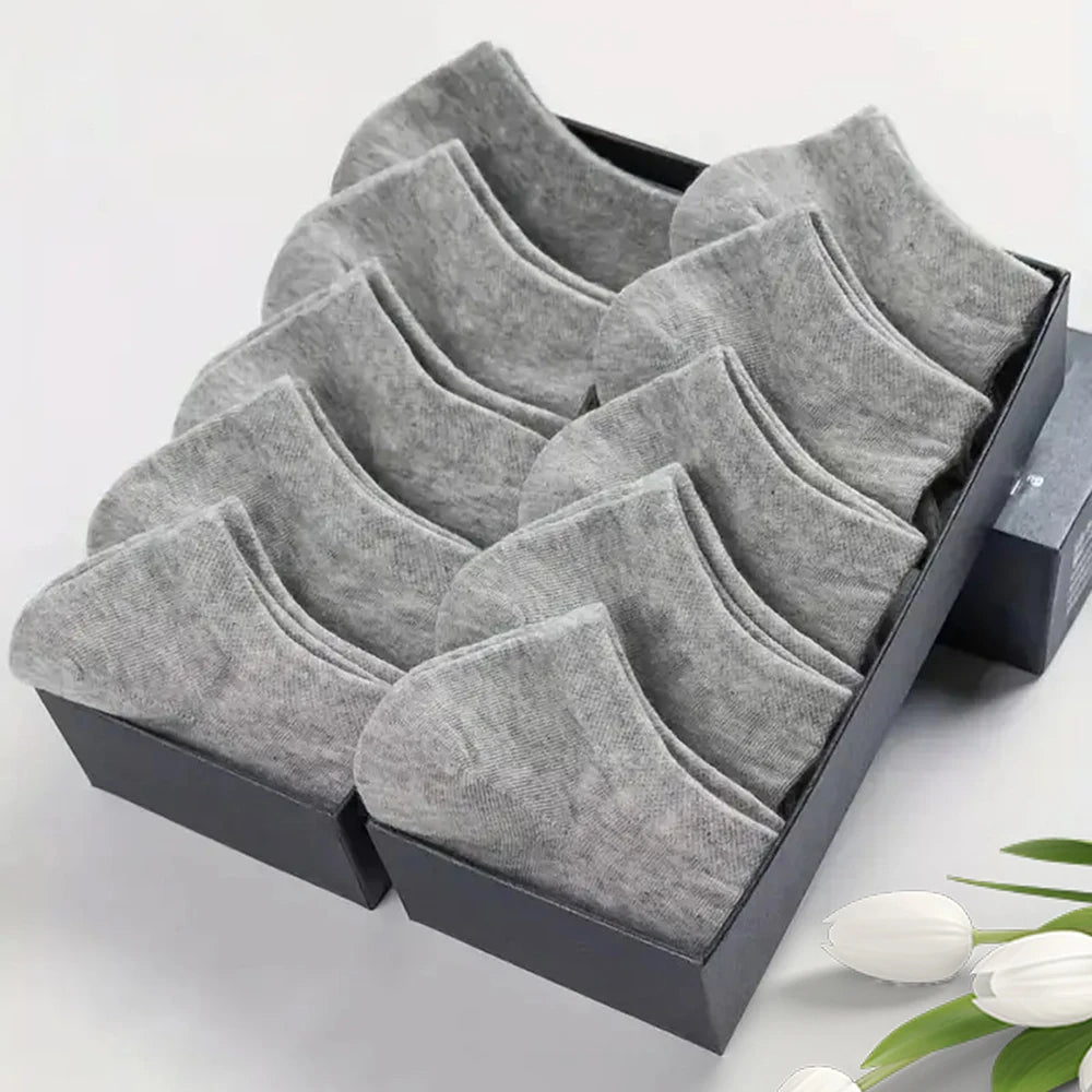 10/20/30/40/50 Pairs Of Breathable Deodorant Men's Low Cut Ankle Socks - Sweat Wicking And Comfortable Summer Wear