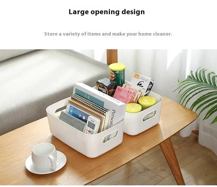 Desktop Storage Box, Cosmetics Clutter Organizer Box, Household Plastic Storage Box, Storage Box, Kitchen Storage, Bathroom