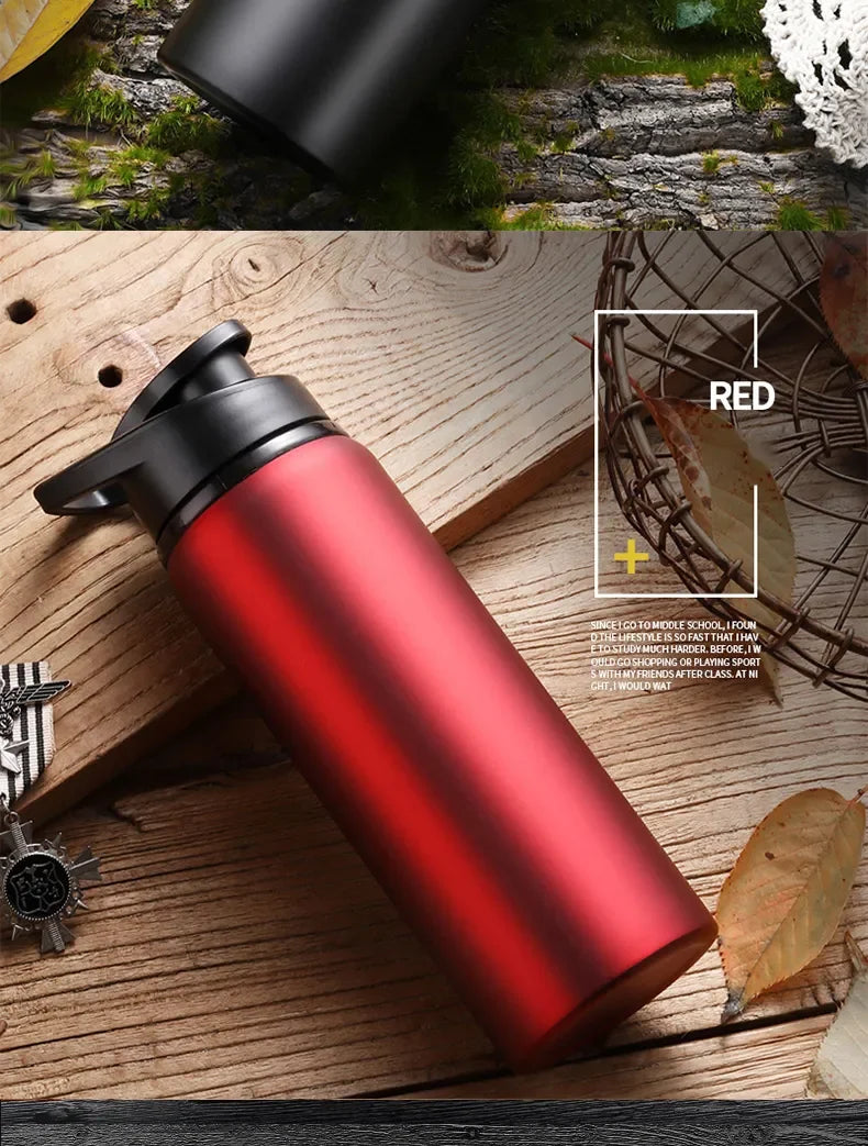 Portable Stainless Steel Water Bottle Bicycle Riding Drinking Water Bottle Outdoor Sport Travel Mug Metal Stainless Steel Bottle