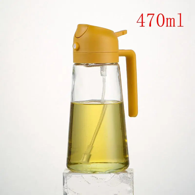 1PC 300ML Olive Oil Spray Bottle Kitchen, Soy Sauce Vinegar Seasoning Container Dispenser for Camping BBQ Roasting Cooking Salad