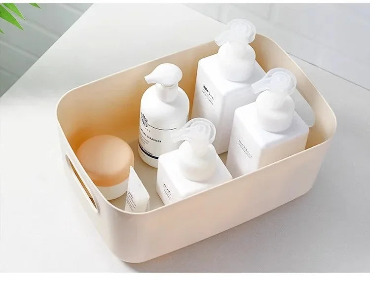 Desktop Storage Box, Cosmetics Clutter Organizer Box, Household Plastic Storage Box, Storage Box, Kitchen Storage, Bathroom