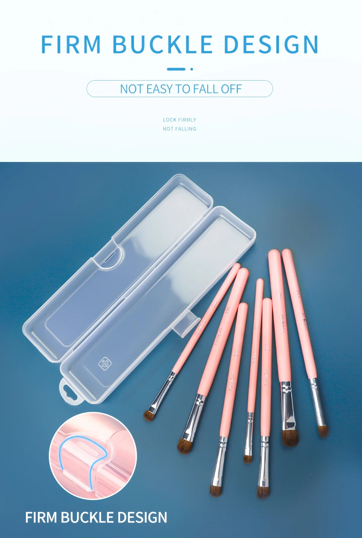 Portable Makeup Brush Storage Box  Eyebrow Pencil Tableware Chopsticks Transparent With Cover Organizer Case Beauty Tool