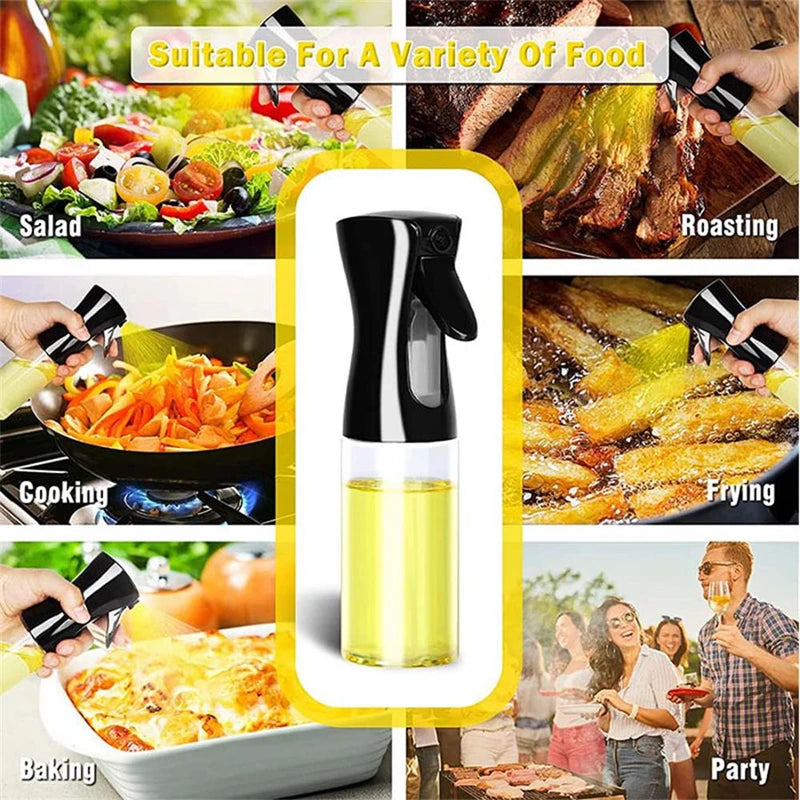 1PC 300ML Olive Oil Spray Bottle Kitchen, Soy Sauce Vinegar Seasoning Container Dispenser for Camping BBQ Roasting Cooking Salad