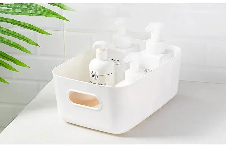 Desktop Storage Box, Cosmetics Clutter Organizer Box, Household Plastic Storage Box, Storage Box, Kitchen Storage, Bathroom